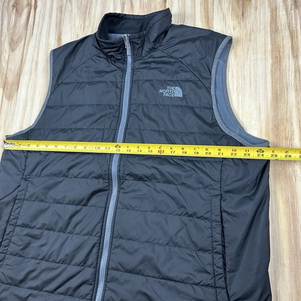 The North Face Men's XL Reversible Quilted Vest Black Gray Outdoor Puffer